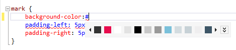 The CSS color picker bar
