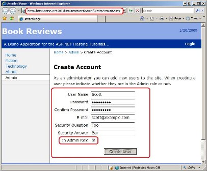 Administrators Can Create New User Accounts