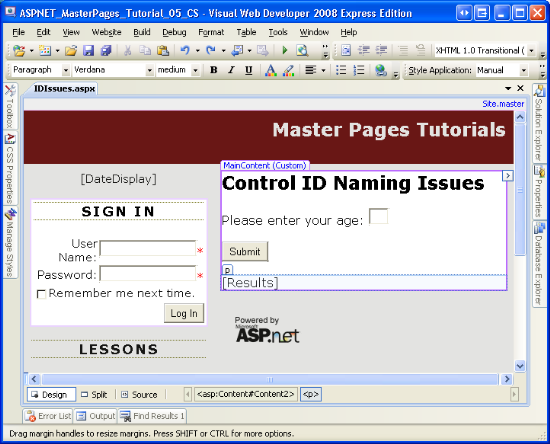 The Page Includes Three Web Controls: a TextBox, Button, and Label