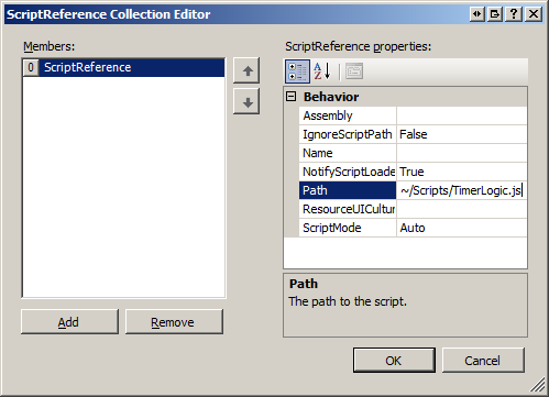 Add a Script Reference to the ScriptManagerProxy Control