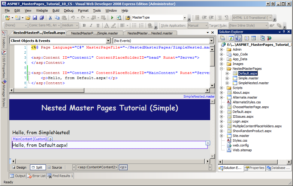 En us default aspx. Конструктор Visual Studio. Nesting перевод. Nested. Visual Constructor chat bot.