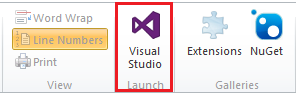 launch Visual Studio