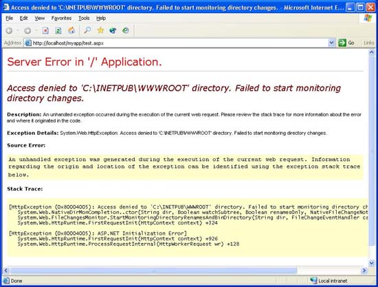 Asp Net Denied Access To Iis Directories Microsoft Learn