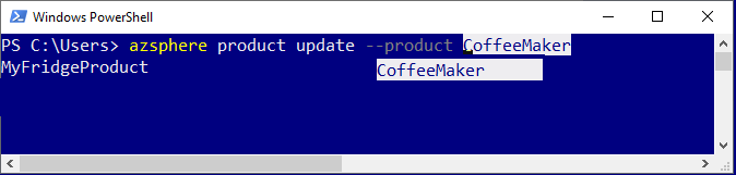 PowerShell autocompletion products