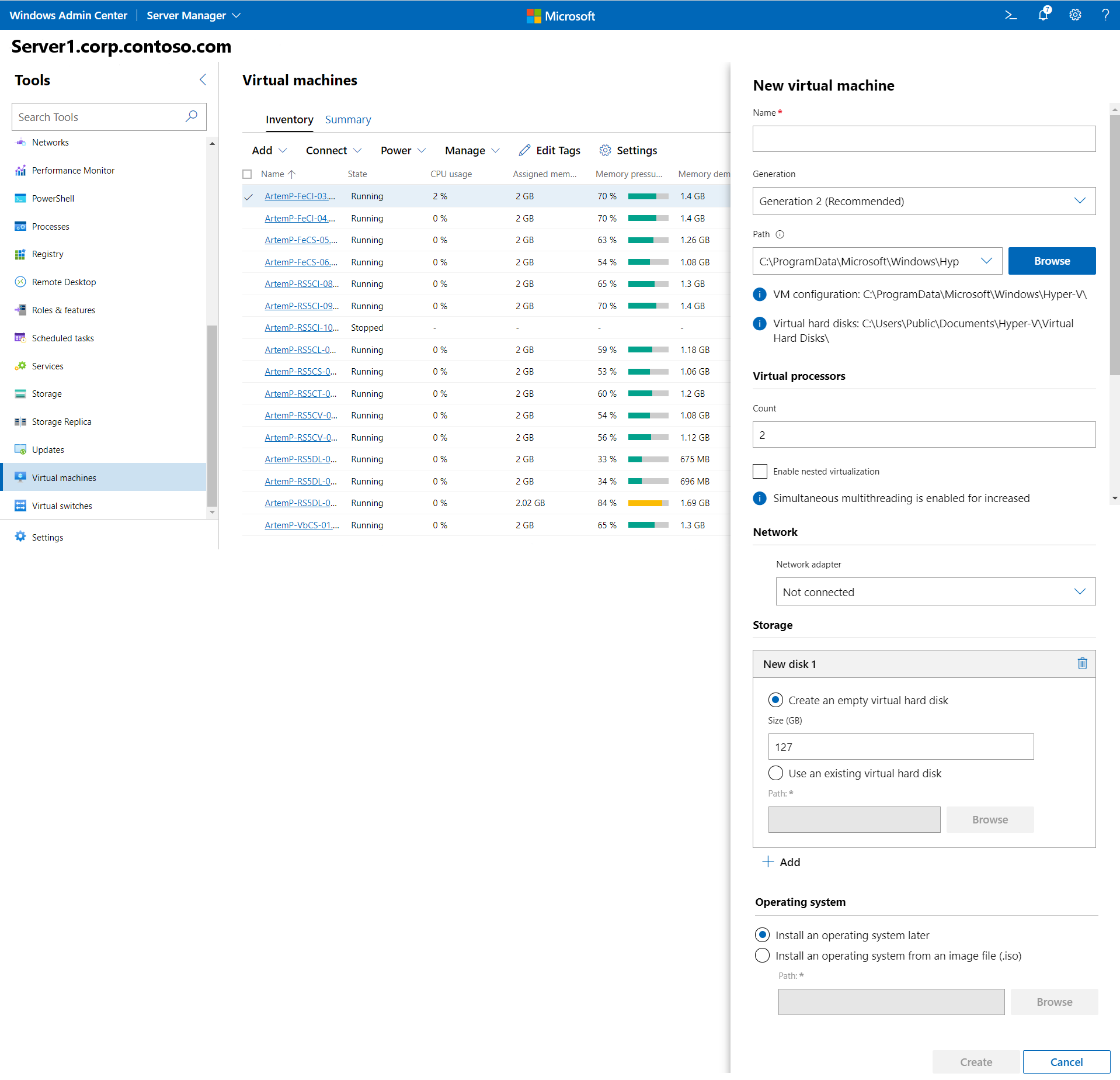 Manage Vms With Windows Admin Center Azure Stack Hci Microsoft Learn ...