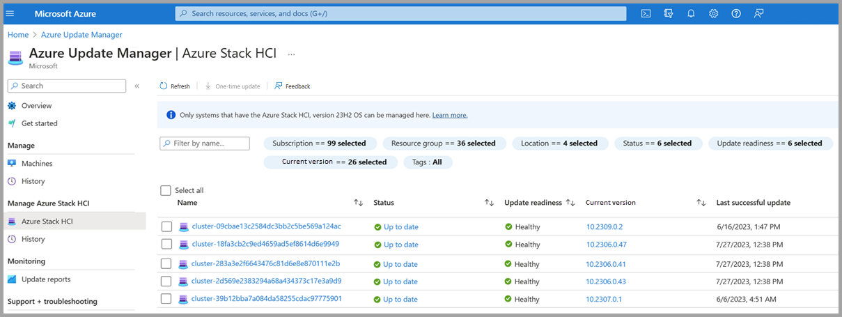 Use Azure Update Manager to update your Azure Stack HCI, version 23H2 - Azure  Stack HCI | Microsoft Learn