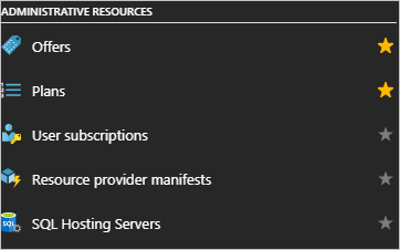 SQL Hosting Servers in Azure Stack Hub administrator portal