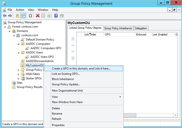 Create and manage group policy in Azure AD Domain Services | Microsoft Learn