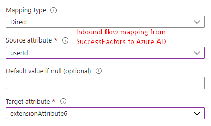 Inbound UserID attribute mapping