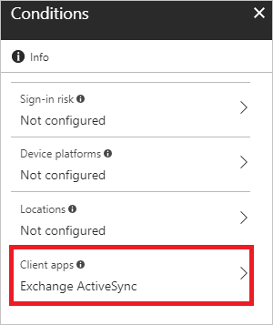 Conditional Access conditions