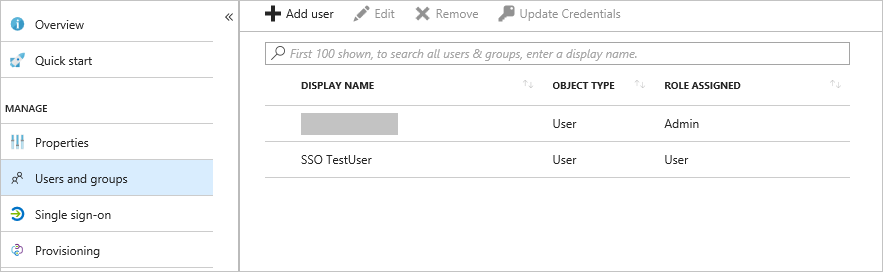 "Users and groups" tab