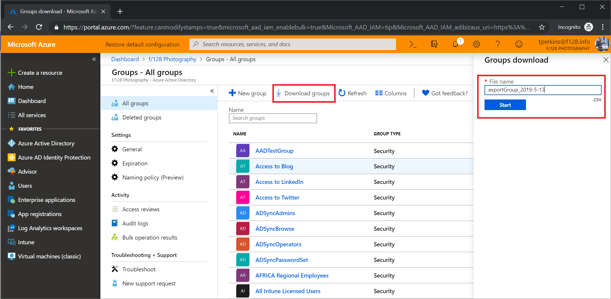 Download A List Of Groups In The Azure Portal Microsoft Entra Microsoft Learn 1382