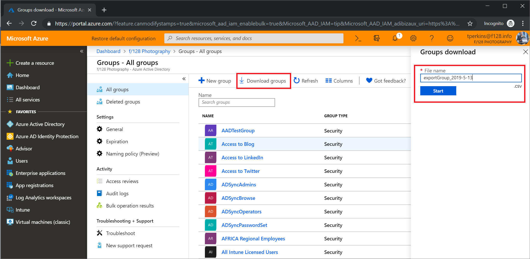 Download A List Of Groups In The Azure Portal Microsoft Entra Microsoft Learn 8958