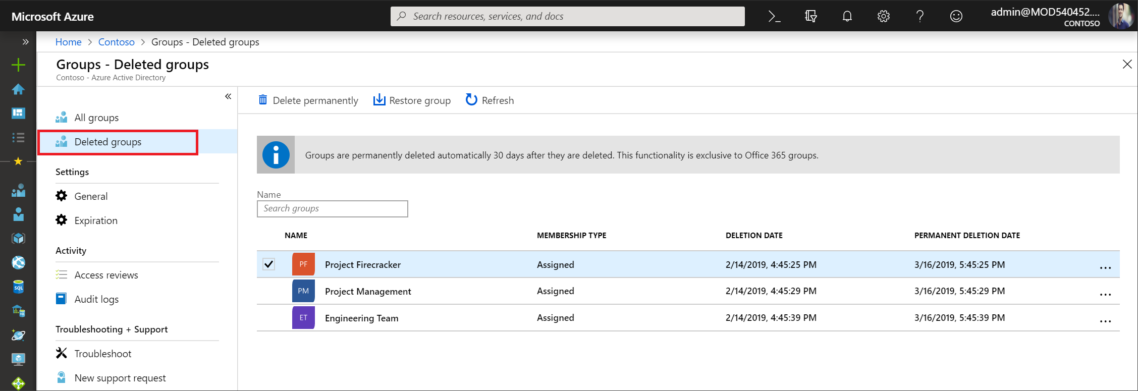 restore-a-deleted-microsoft-365-group-microsoft-entra-microsoft-learn