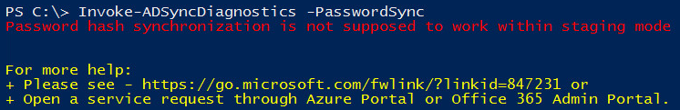 Azure AD Connect server is in staging mode