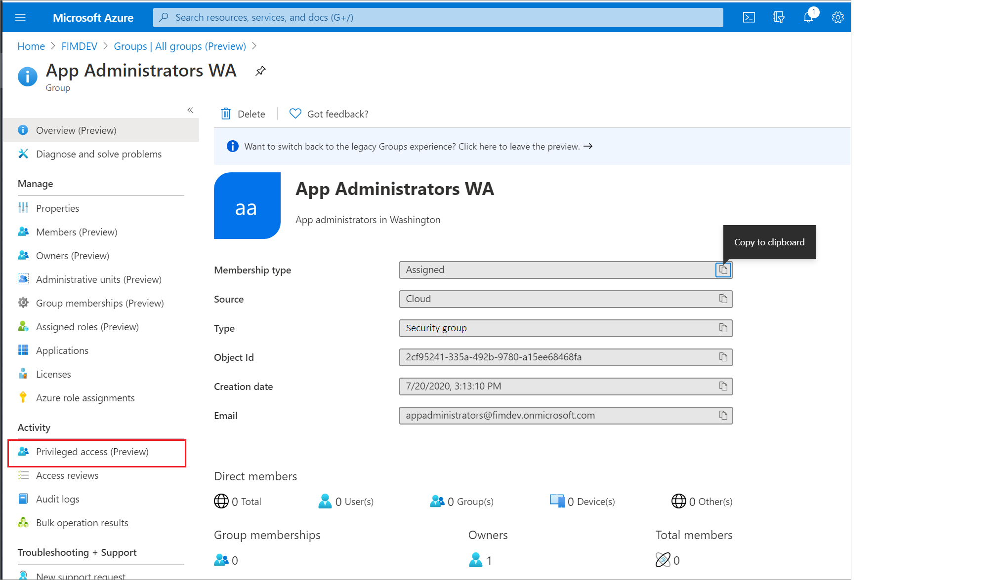 Assign Eligible Owners And Members For Privileged Access Groups Azure Active Directory 1609