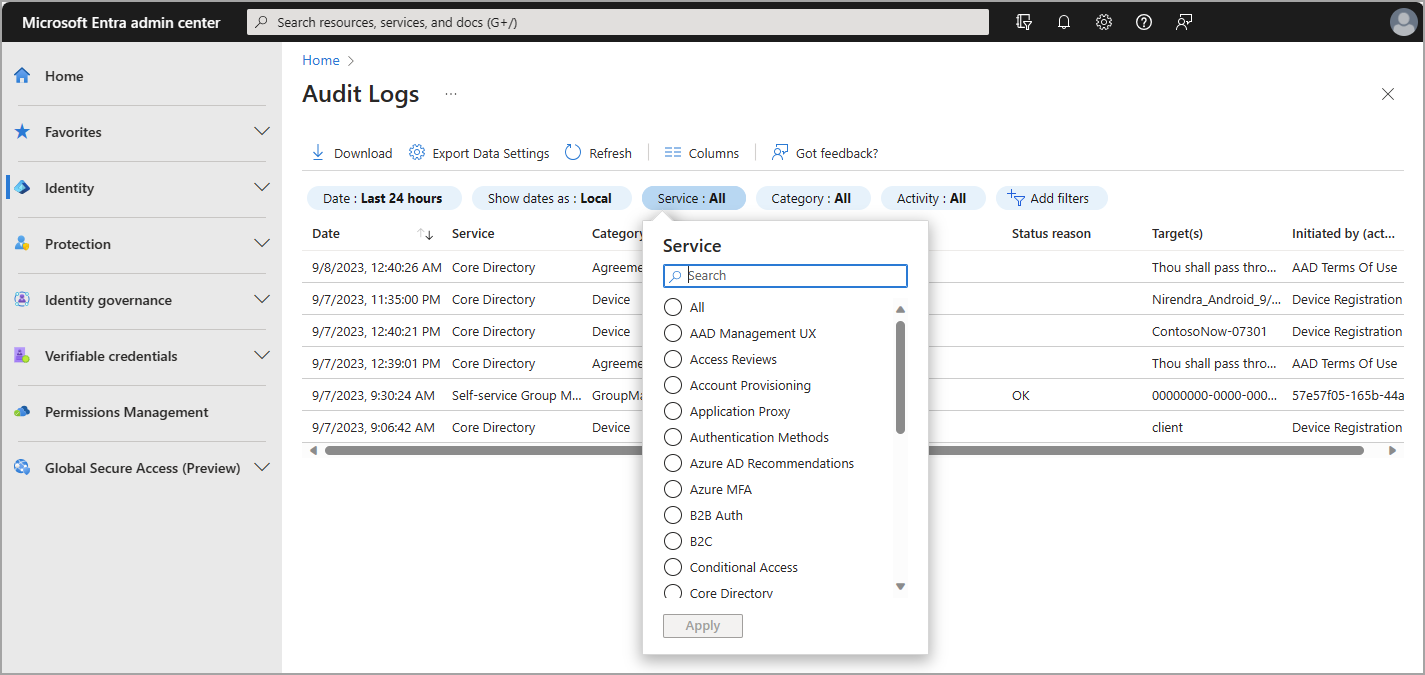 azure ad audit logs