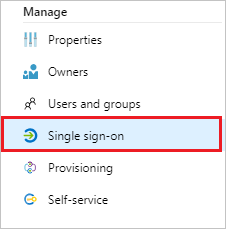 Screenshot of the "Single sign-on" command.