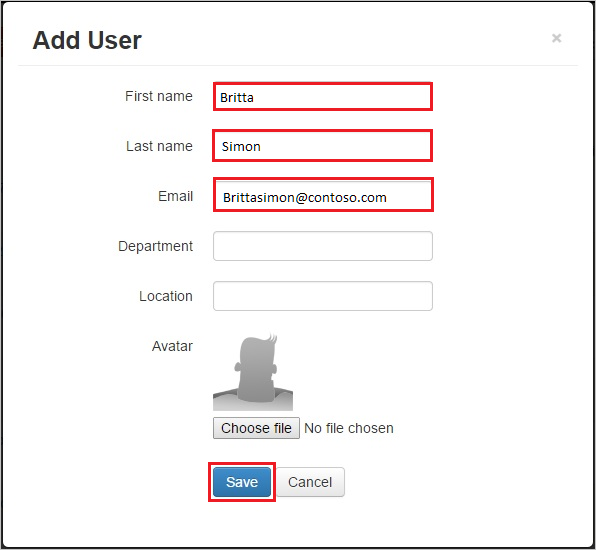 Screenshot shows the Add User dialog box where you can enter this information.
