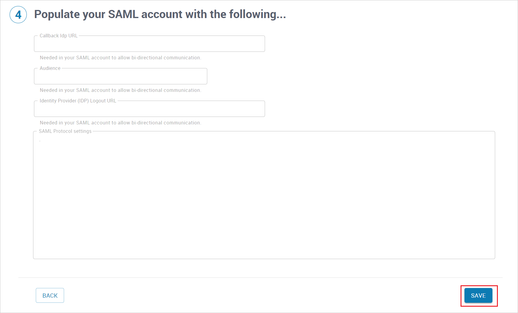 SAML Account