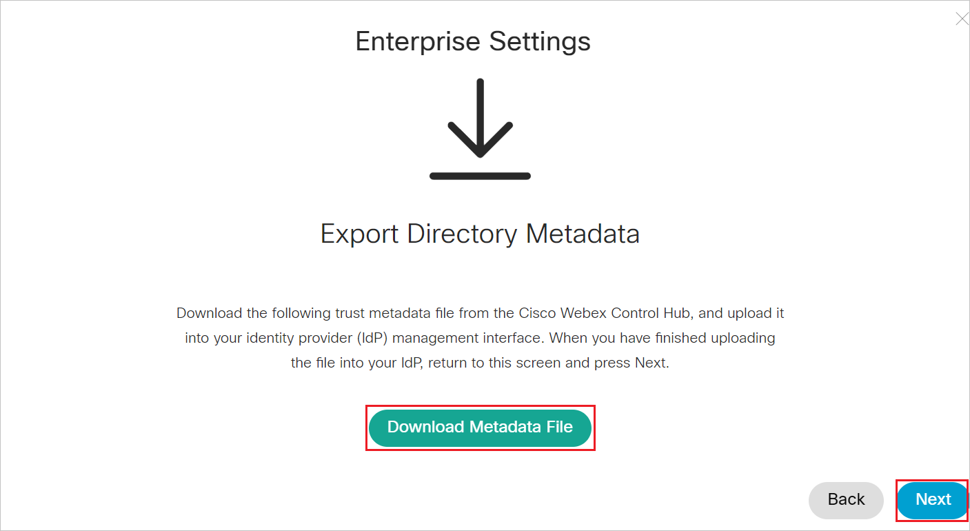 Screenshot shows Service Provider Metadata file.