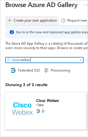 Cisco Webex in the results list