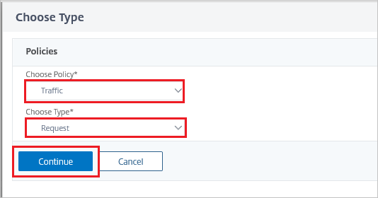 Citrix ADC SAML Connector for Azure AD configuration - Choose Type pane