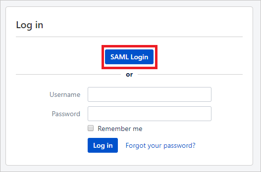 User SAML login