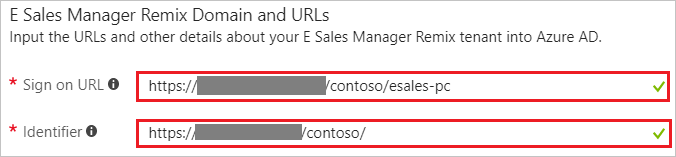 E Sales Manager Remix Domain and URLs single sign-on information