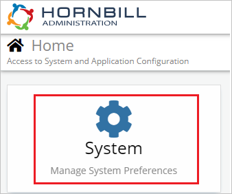 Screenshot shows the Hornbill system.
