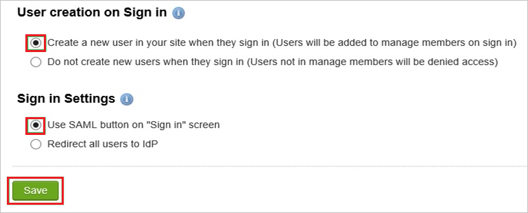 User creation on Sign in