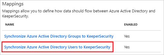 Keeper User Mappings