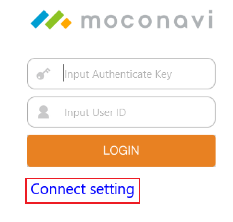 Screenshot shows moconavi with the Connection setting button.