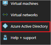 The Azure Active Directory link
