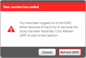 Screenshot shows the message Your session has ended.