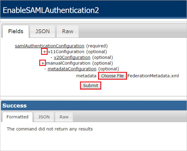 Enable SAML authentication