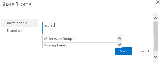 People picker search Azure AD group