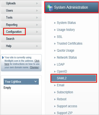 Screenshot shows the System Administration.