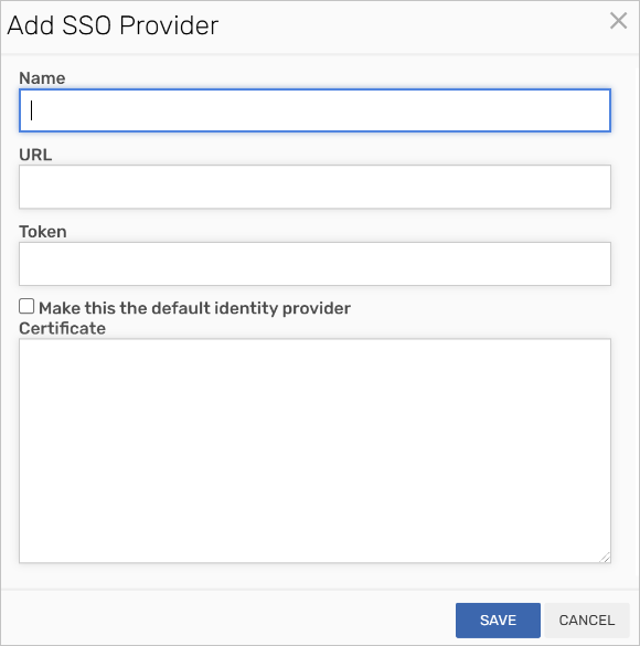 Add Identity Provider Modal