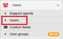 Users Screenshot shows Users selected button.