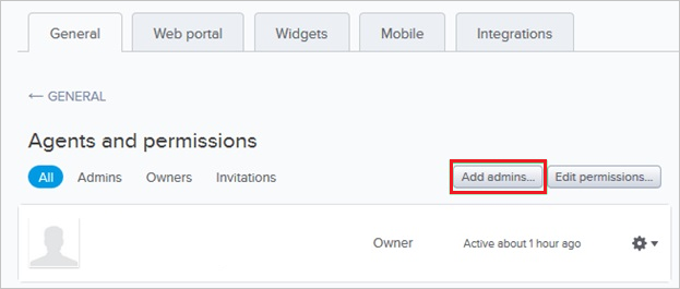 Add admins Add admins