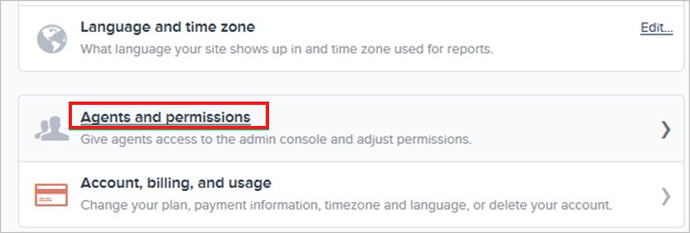 Agents and permissions Agents and permissions