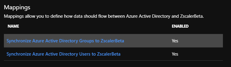 The Synchronize Microsoft Entra groups to ZScalerBeta is selected and enabled.