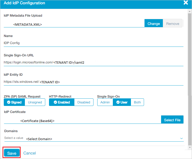 Zscaler Private Access Administrator config