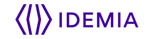 Screenshot of a Idemia logo.