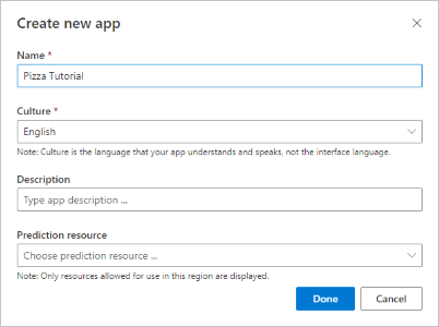 A screenshot showing the create new apps dialog box.