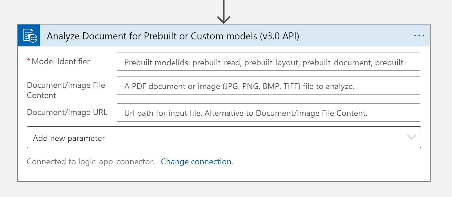 Screenshot of the prebuilt model selection window.
