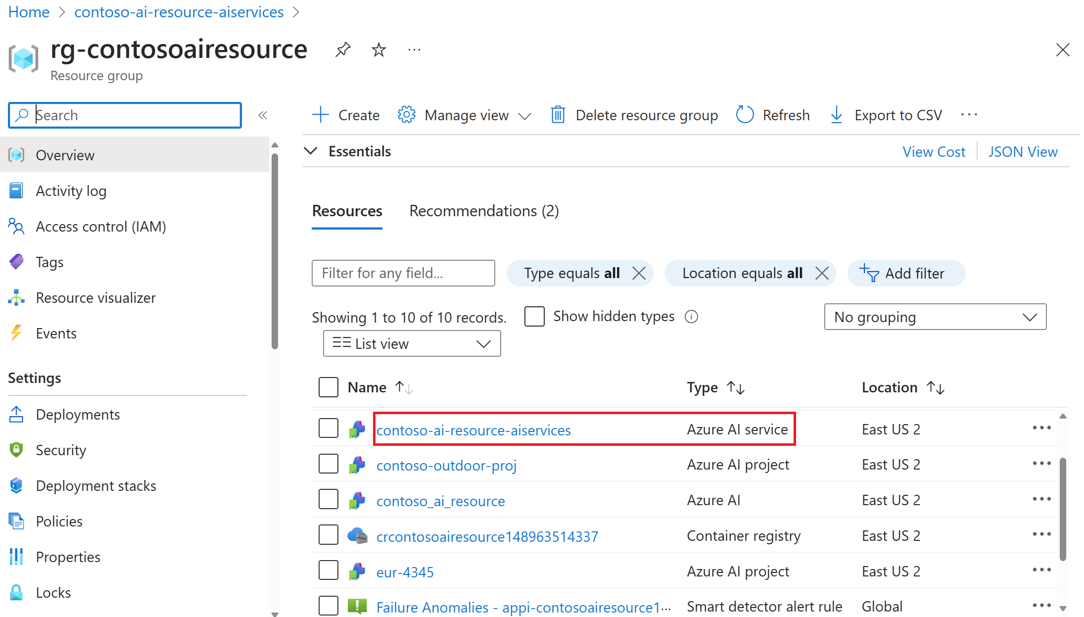 Create a multi-service resource for Azure AI services - Azure AI