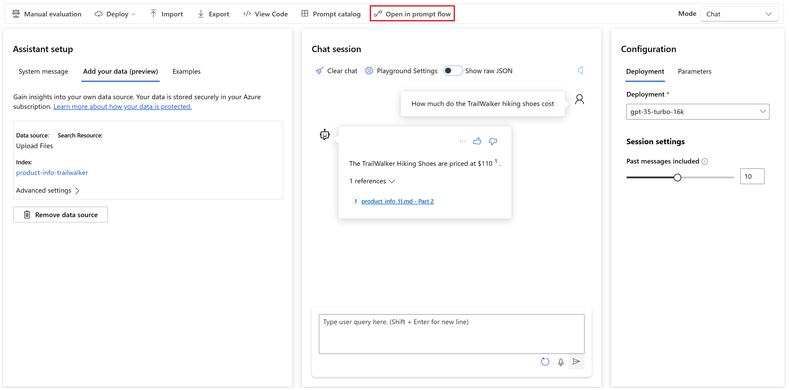 Deploy a web app for chat on your data in the Azure AI Studio ...