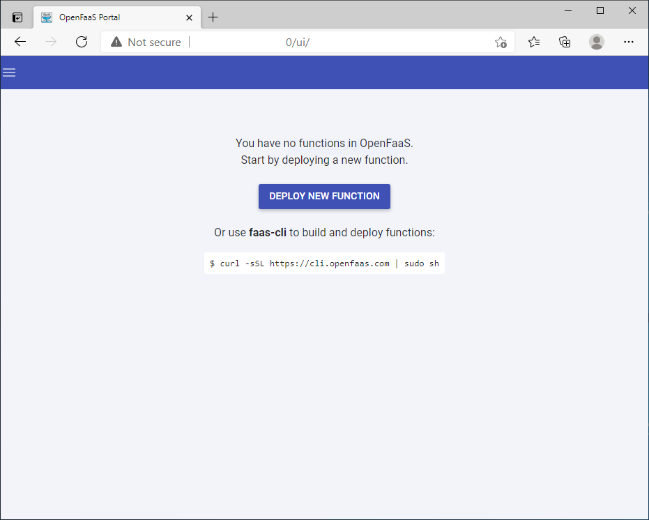 OpenFaaS UI